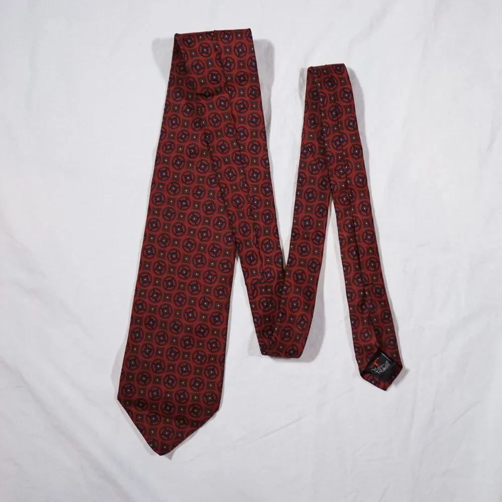 Robert Talbott Tie Hand Sewn Finest Silk Handblock Printed England